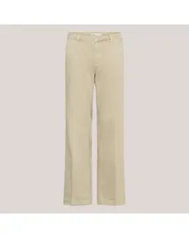 MWLara Pant Wide Oatmeal, bukser med lige ben lyse - My Essential Wardrobe