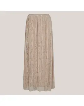 MMJurnee Lace Pleat Skirt, blonde nederdel i cream - Mos Mosh