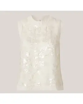 Salema Top paliet top i cream - Toppe &  T-shirts