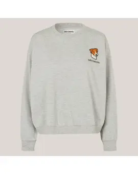SydneyLL Dog Sweatshirt i grå med hund - UDSALG