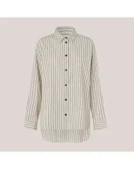 MarinaLL Shirt LS, skjorte med strib - Lollys Laundry Bluser & Skjorter