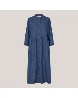 AliyaLL Maxikjole i mørkeblå denim - Kjoler