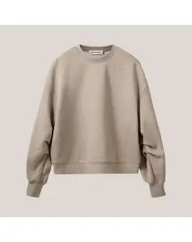 OtilaSW Printed Sweatshirt i Sandfarvet med tekst på ryggen - Sofie Schnoor