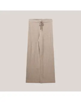 VeloSW Trousers, strik bukser i Brown melange - Sofie Schnoor