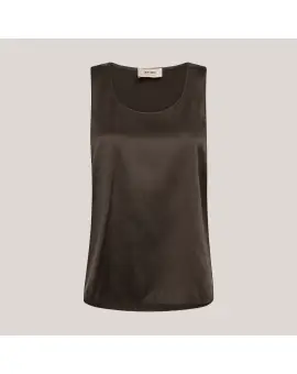 MMAstrid Silk Tank Top i Delicioso Brown - Mos Mosh