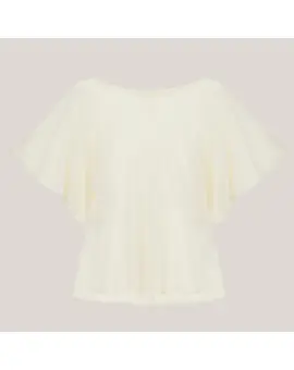 TAO7MDG Champange satin top i cream - Toppe &  T-shirts