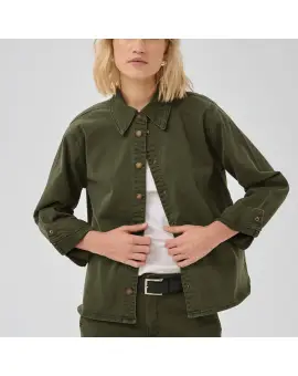 MWLinn Sofia Shirt, army grøn jakke - My Essential Wardrobe
