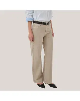 MWLouis Jeans Wide, bukser i sandfarvet - Jeans