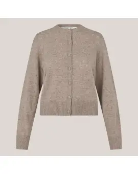 Amala Knit Cardigan i sand melange - Cardigan