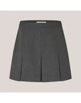 Anjou Mini Skirt, nederdel i mørkegrå med tern - Nederdele