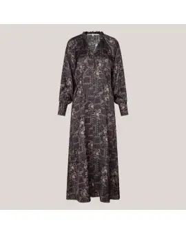 Paisley Dress, kjole i lang i brune nuancer - Kjoler