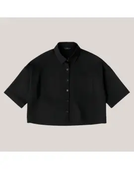 WBLMadison SS Shirt, sort oversize skjorte - With Black