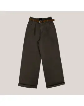 WBLSteffi HW Wide Pant, brede bukser i mørk blomme farve - With Black