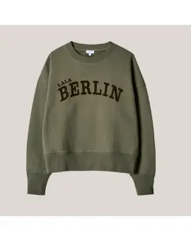 Lala Berlin Sweatshirt 2 i bomuld og i army grøn - Lala Berlin