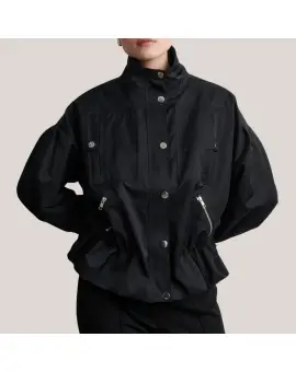 Rapace Jacket, sort bomber jakke i nylon - Second Female