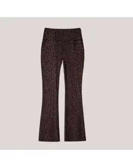 Lala Berlin Leggins 2 med flare i mørk leo print - Lala Berlin