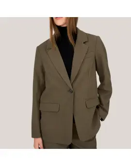 IVY-Andrea Essential Blazer i Dark Khaki green - Blazer