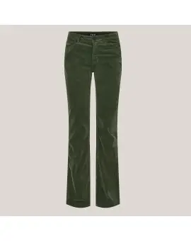 IVY-Tara Flare Jeans Baby Cord, Fløjlsbukser i mørkegrøn - Jeans
