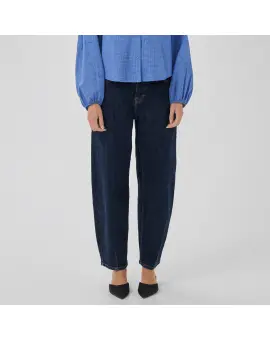 MWLucy Barrel jeans i mørkeblå denim - Jeans