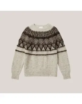 Positional Jacquard strik med nordisk mønster -