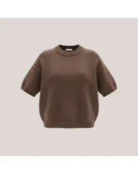 M734724007 Dark Coffee brown, Strik bluse i mørke brun - Sweaters & Strik