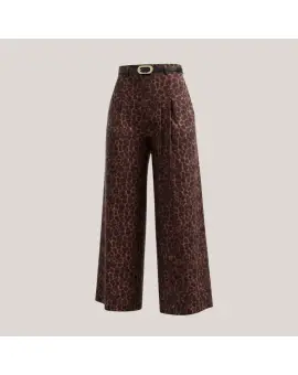 P7K1MHW Moro leo pants, bukser i leo print - Bukser
