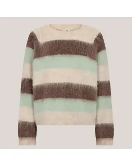 MMSuvi Stripe Knit i mint grøne nuancer - Mos Mosh