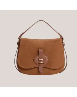 Coccinelle Mavery Bag, Skulder taske i camel farvet ruskind - Coccinelle