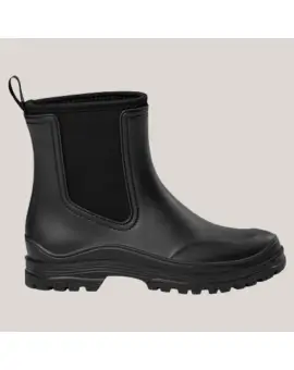 JodieSW Rubber Boot med neoprenforing i sort - Støvler