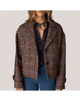 Margarita Blazer Balmora, jakke i tweet bordeaux brun nuance - Blazer