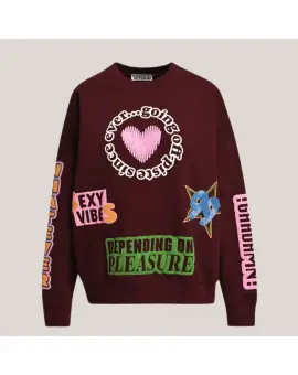 Kampus sweatshirt i en dyb bordeaux - UDSALG