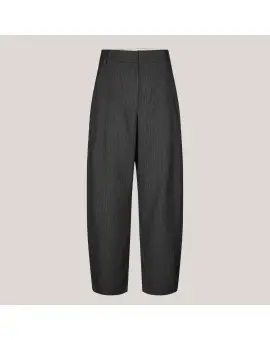 Vienne Barrel Trousers, nålestribet grå bukser - Second Female