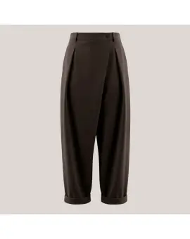 WBLJuana Tailored Pants i mørkebrun - With Black
