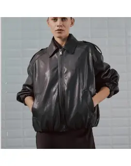 WBLIsabel Vegan Jacket, mørkebrun jakke i læderlook. - Jakker & Frakker