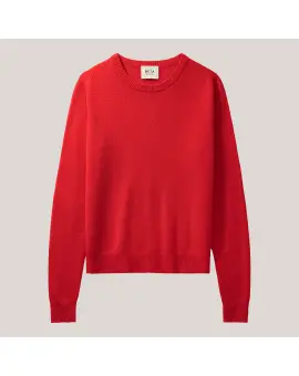 Anna Lady Sleeve cashmere sweater i rød - BETA Studios
