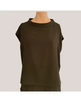 M9990011W Militare Bluse, Tee med korte ærmer i mørkegrøn - Imperial