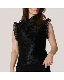 PBOOdino top, blonde top i sort -