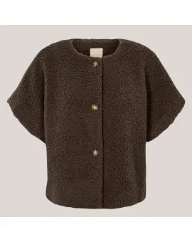 PBOTeddy waistcoat, kort vest i brun - Nyheder