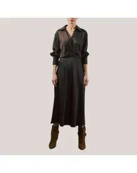 WBLLuna Sateen midi dress, kjoel i satin -